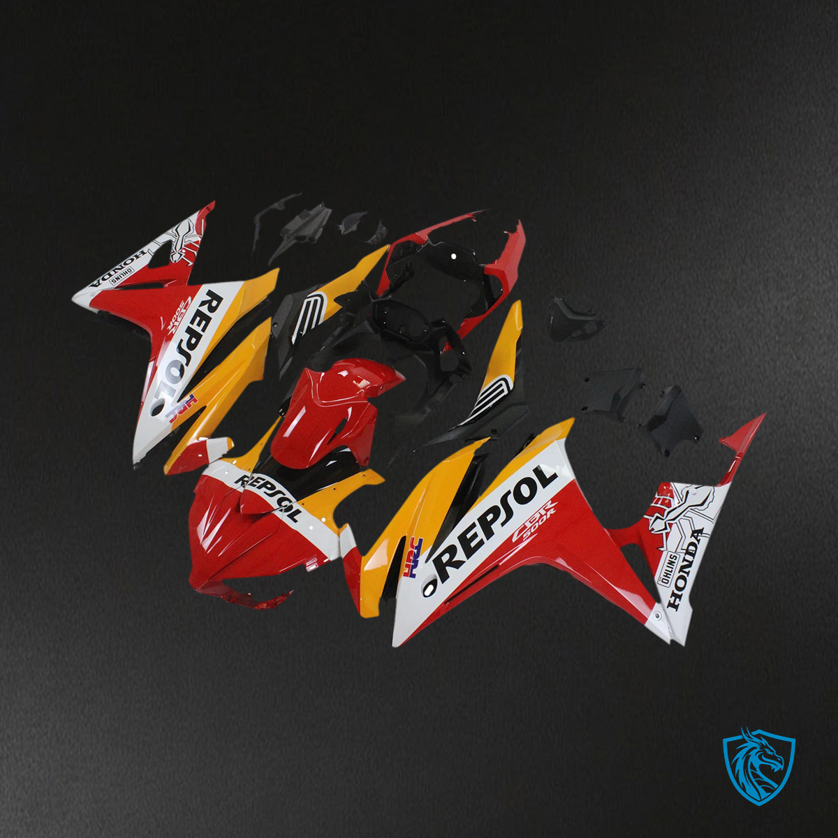 Honda CBR500R (2016-2018) Red & Orange Repjol - Fairing Kit