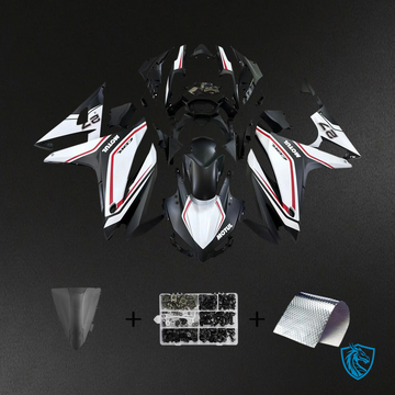 Honda CBR500R (2016-2018) White & Red Stripe - Fairing Kit