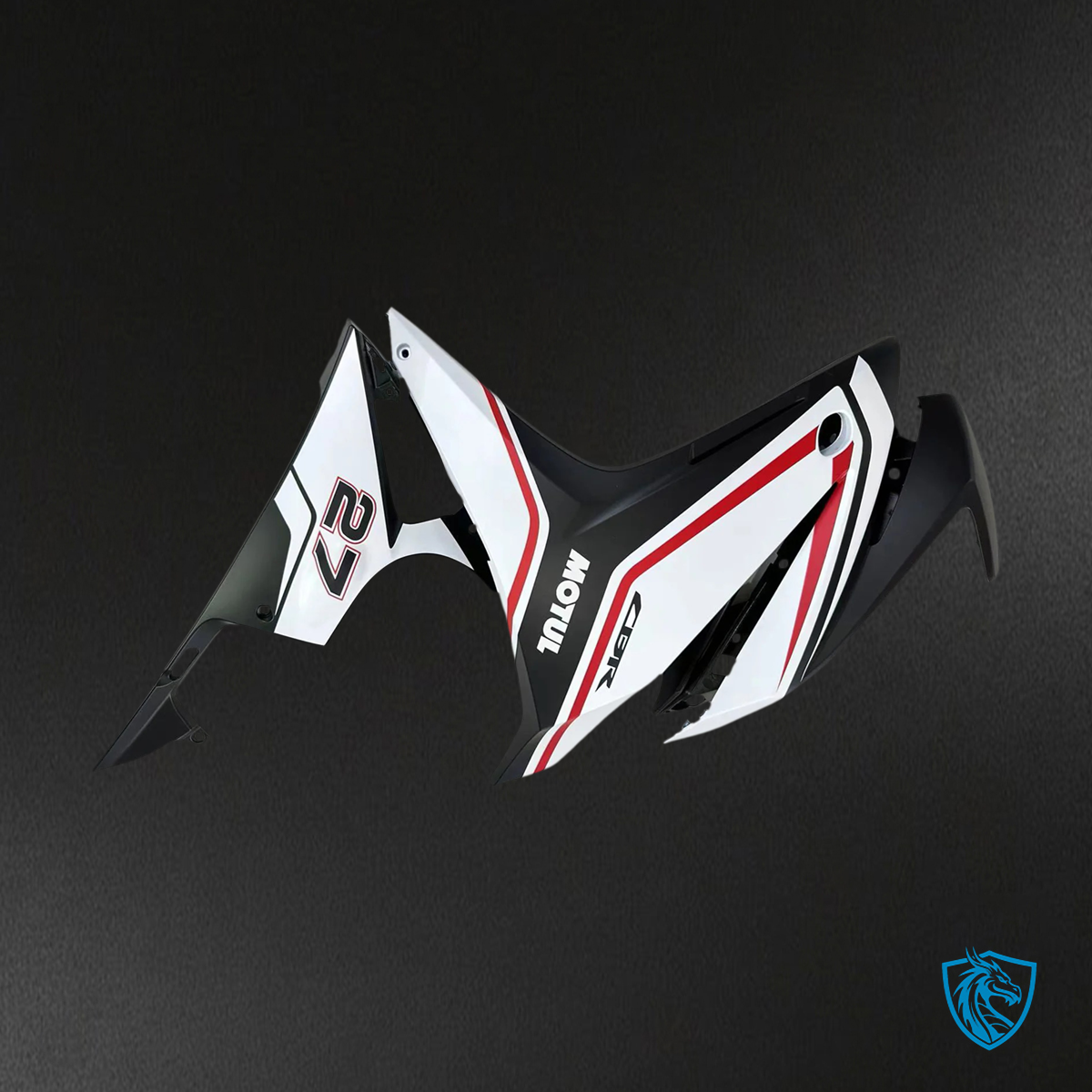 Honda CBR500R (2016-2018) White & Red Stripe - Fairing Kit