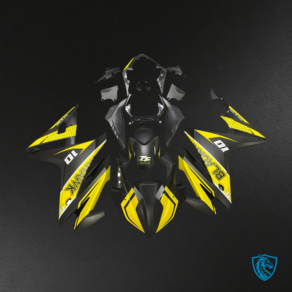 Honda CBR500R (2016-2018) Yellow & Black - Fairing Kit