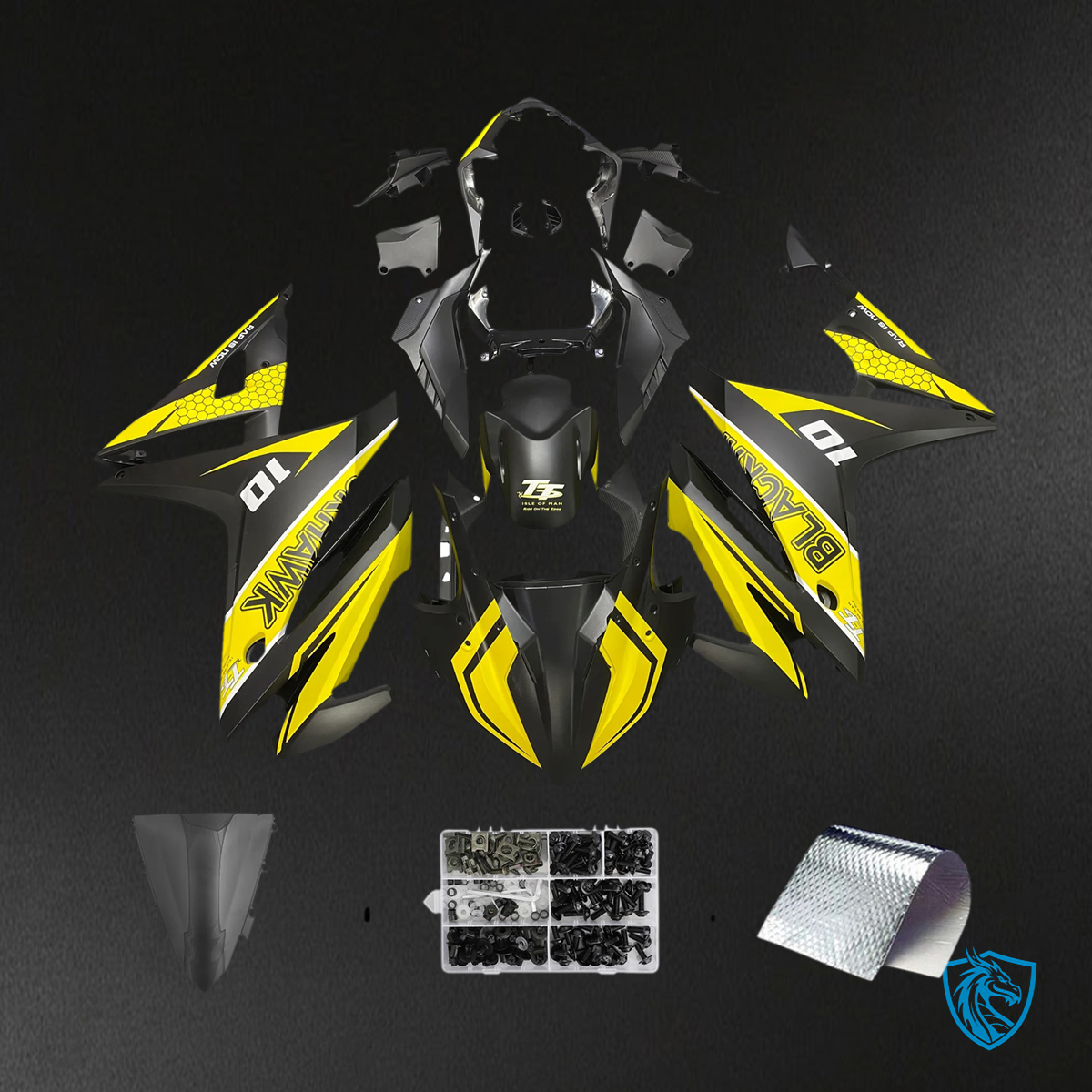 Honda CBR500R (2016-2018) Yellow & Black - Fairing Kit
