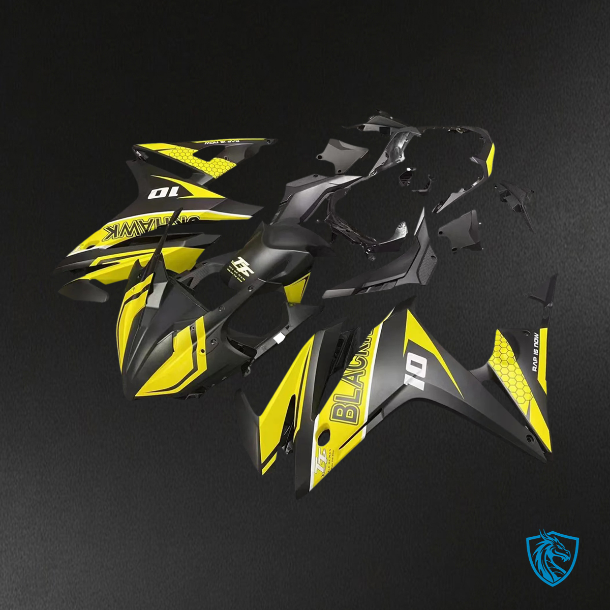 Honda CBR500R (2016-2018) Yellow & Black - Fairing Kit