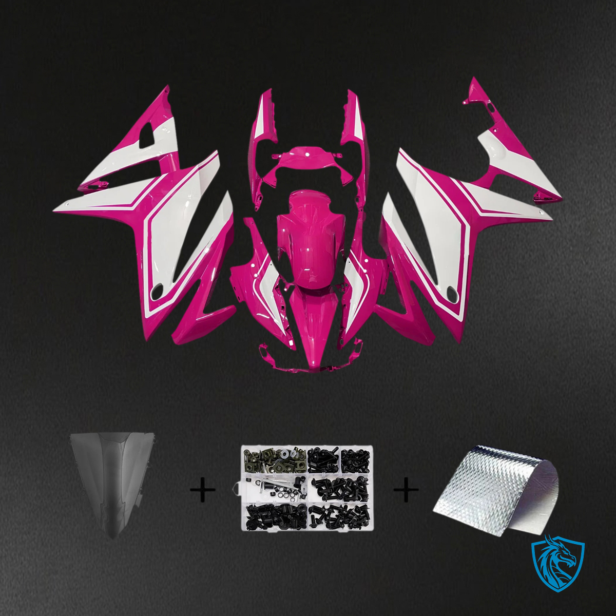 Honda CBR500R (2016-2018) Pink White - Fairing Kit