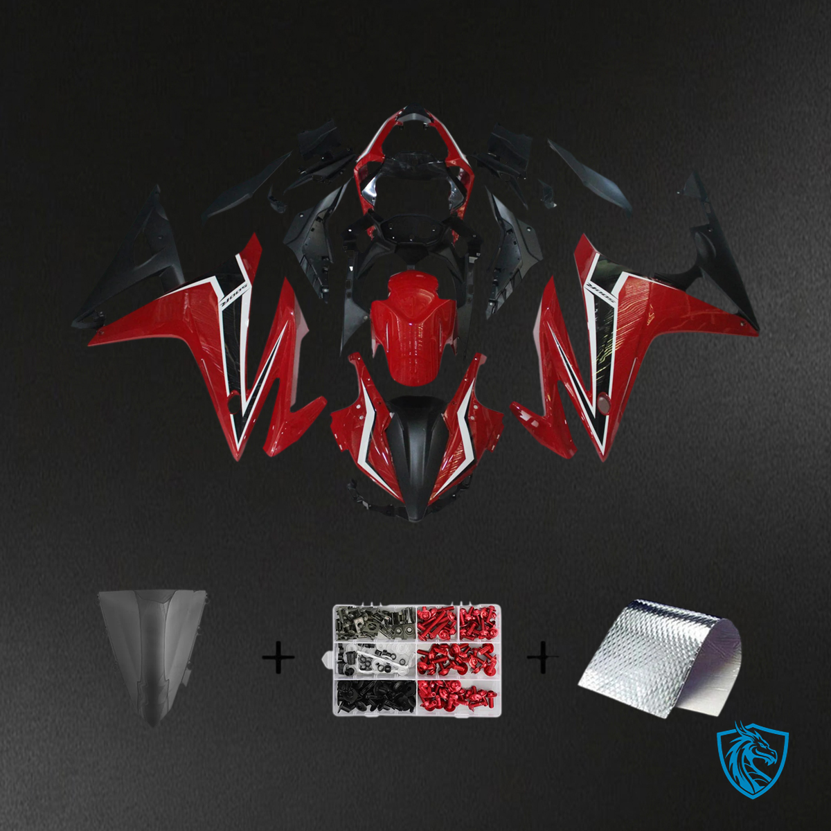 Honda CBR500R (2016-2018) Red & Black - Fairing Kit
