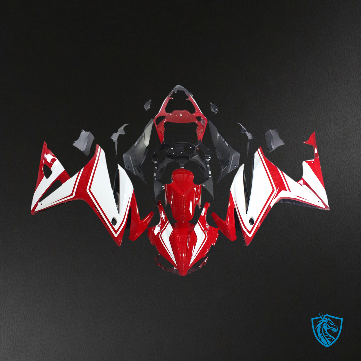 Honda CBR500R (2016-2018) Red & White - Fairing Kit