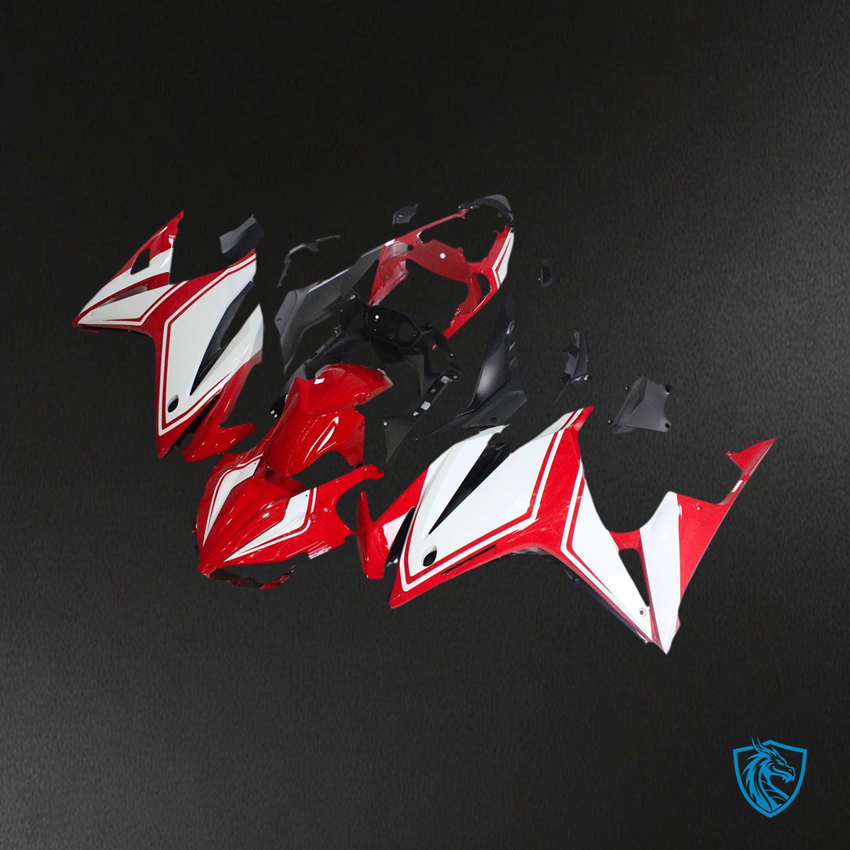 Honda CBR500R (2016-2018) Red & White - Fairing Kit