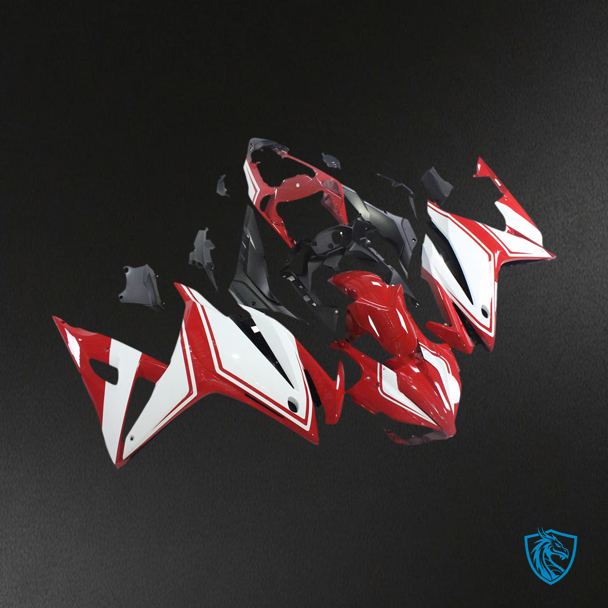 Honda CBR500R (2016-2018) Red & White - Fairing Kit