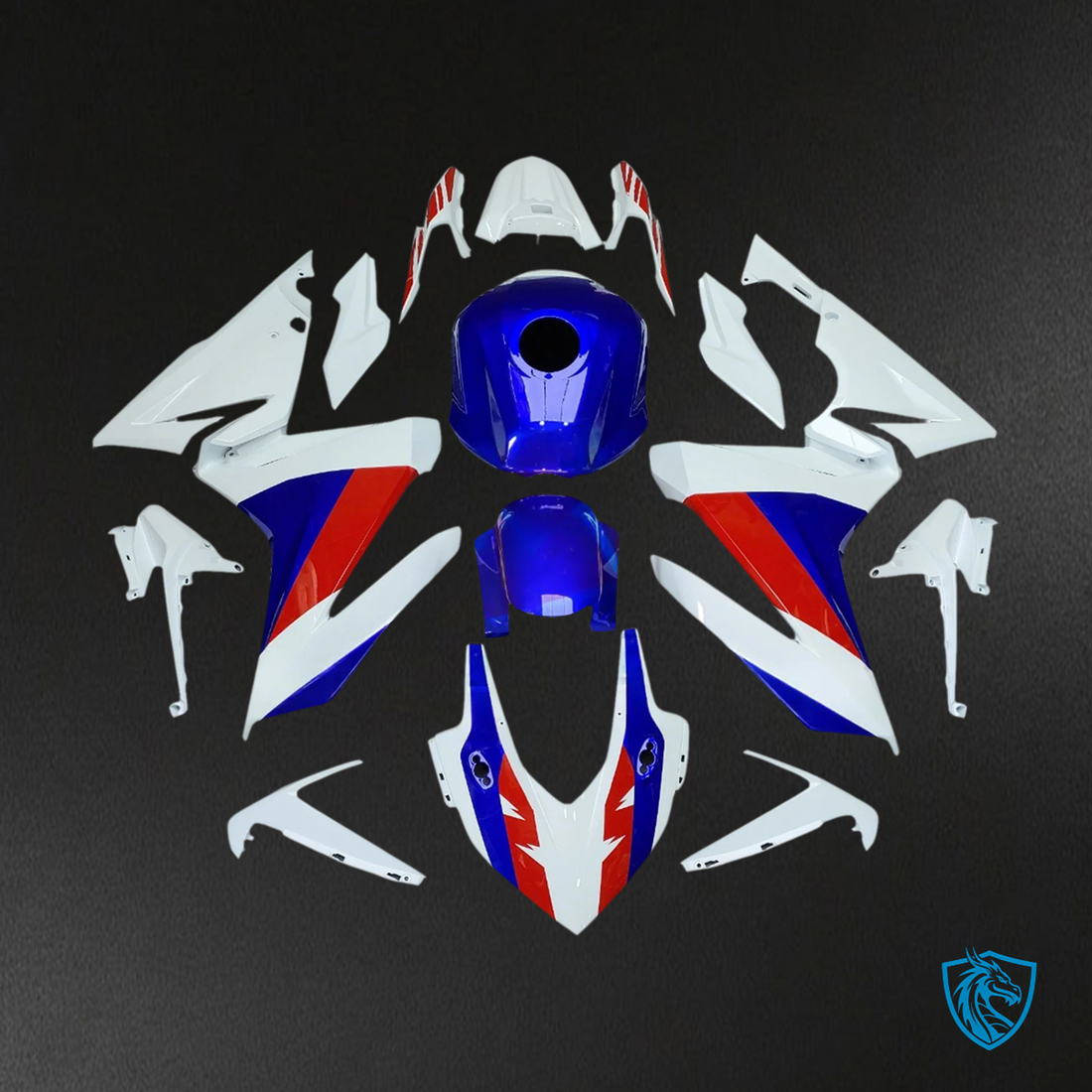 Honda CBR500R (2019-2021) Blue & White - Fairing Kit