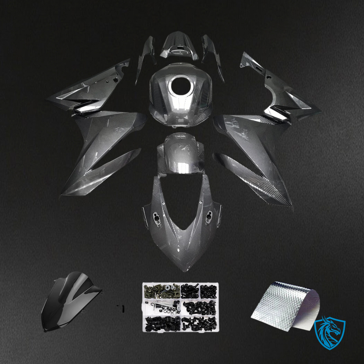 Honda CBR500R (2019-2021) Carbon Fiber Patterns - Fairing Kit