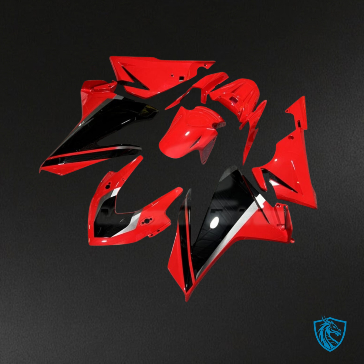 Honda CBR500R (2019-2021) Gloss Red, Black & Gray Fairing Kit | ABS Bodywork