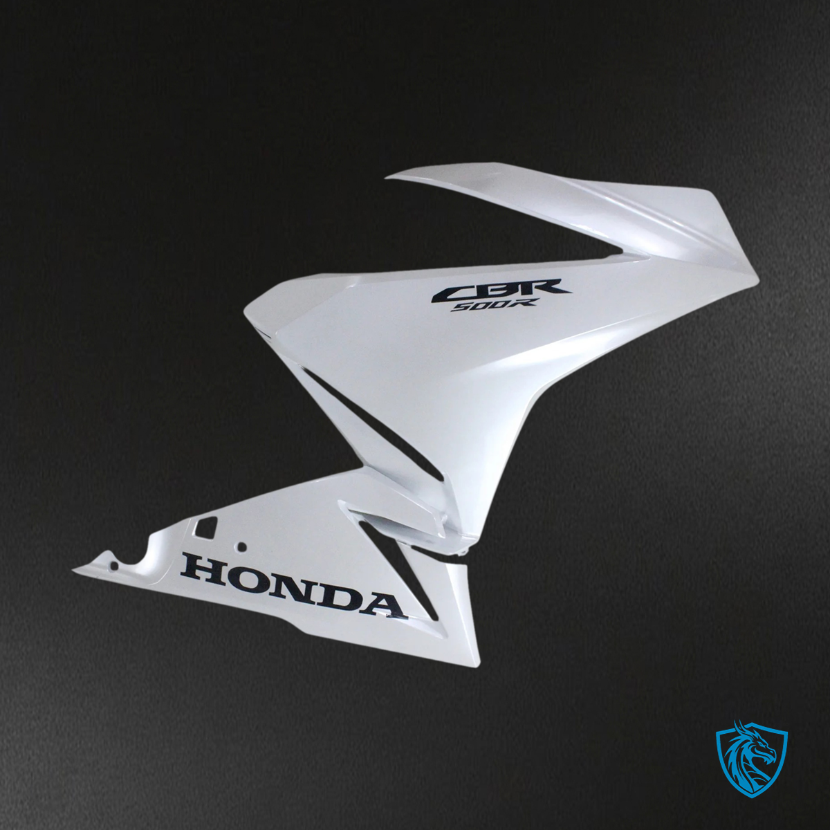 Honda CBR500R (2019-2021) White with Black Logo - Fairing Kit