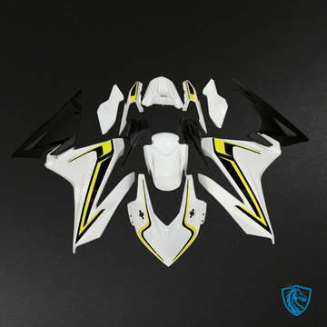 Honda CBR500R (2019-2021) Yellow, White & Black - Custom ABS Fairing Kit