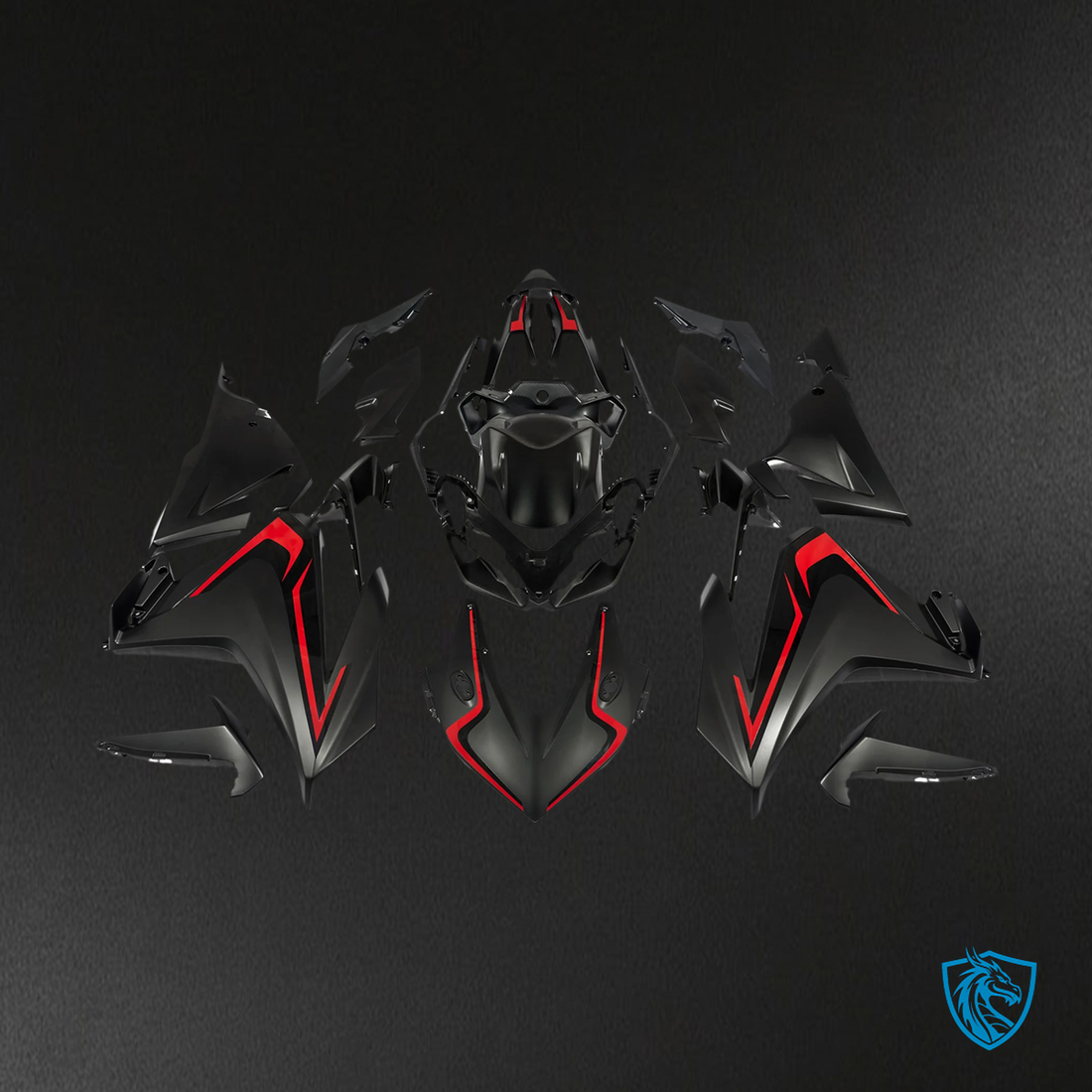 Honda CBR500R (2019-2023) Black & Red - Fairing Kit