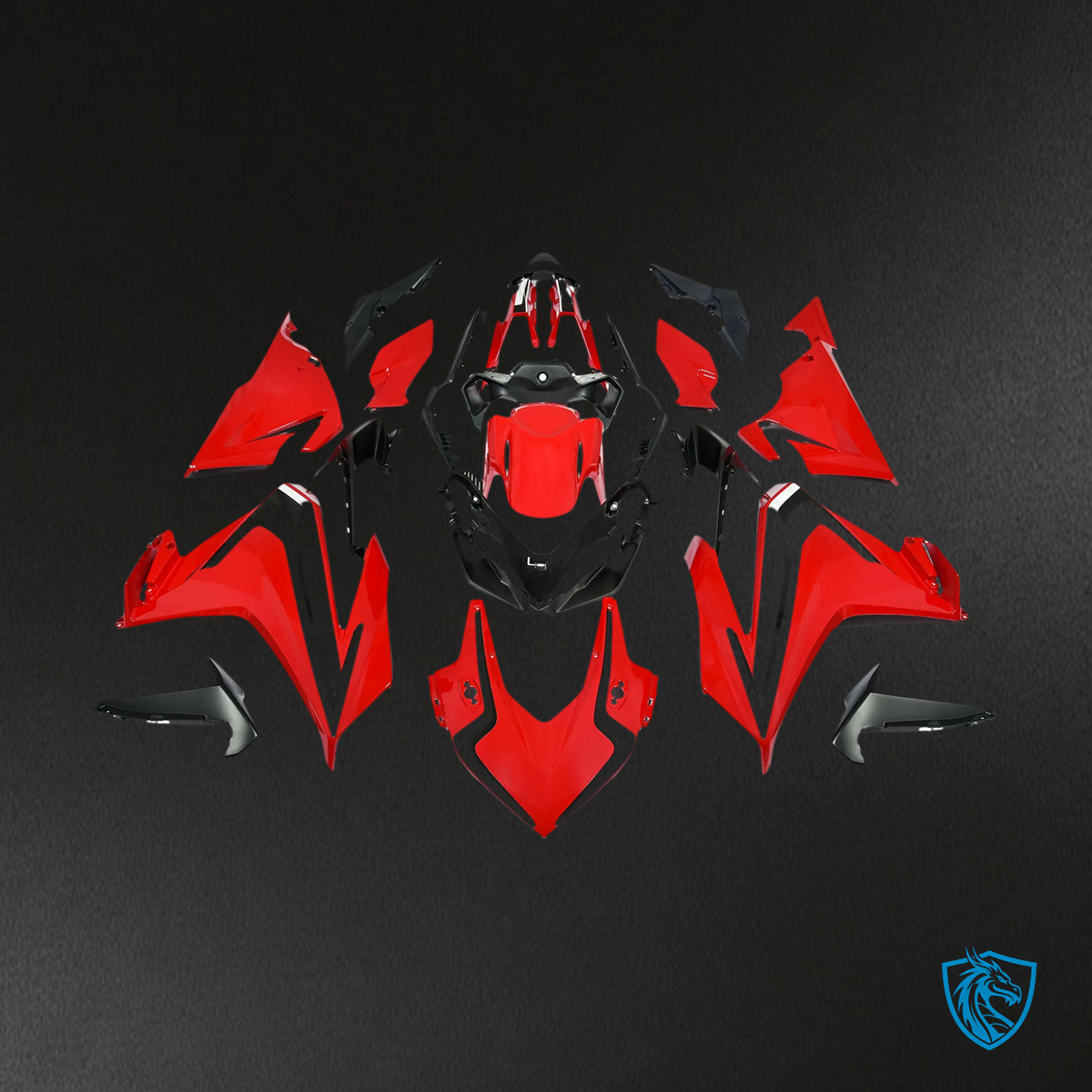 Honda CBR500R (2019-2023) Black & Red - Fairing Kit