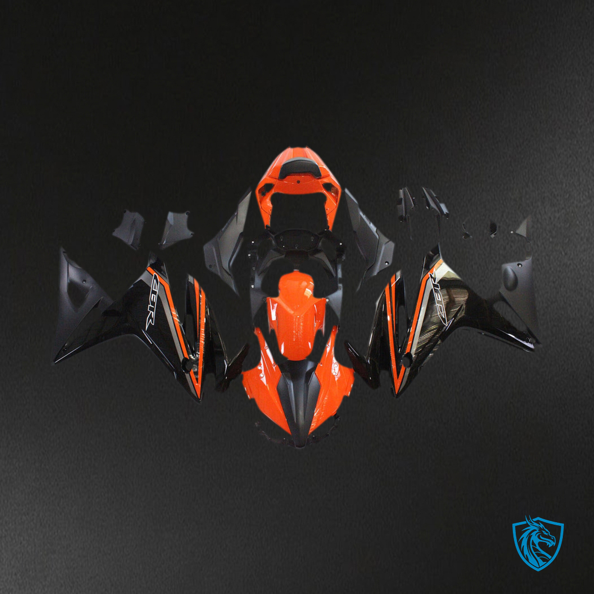 Honda CBR500R (2016-2018) Fairing Kit - Orange & Black - ABS Bodywork