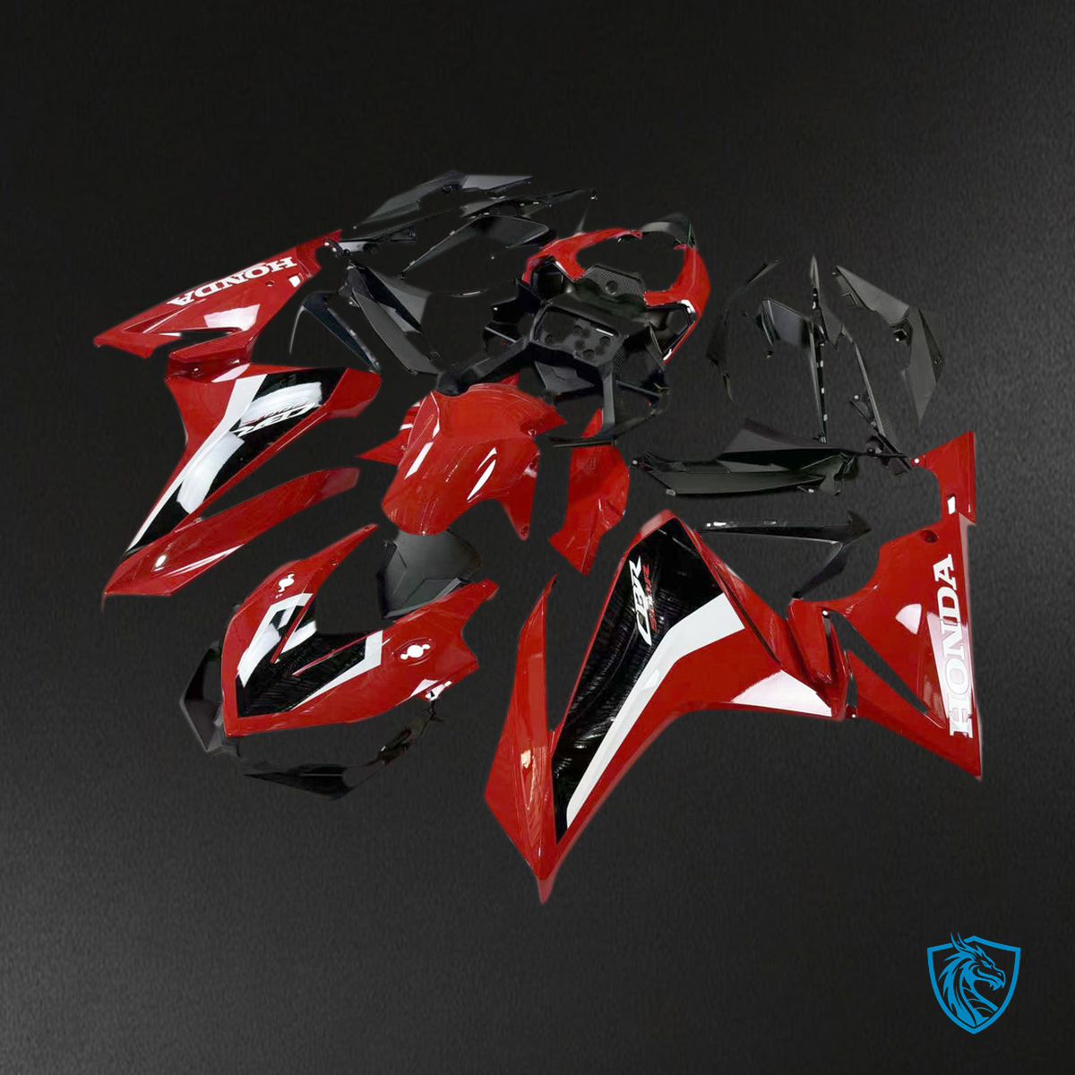 Honda CBR500R (2022-2023) Fairing Kit - Red Black and White - ABS Bodywork