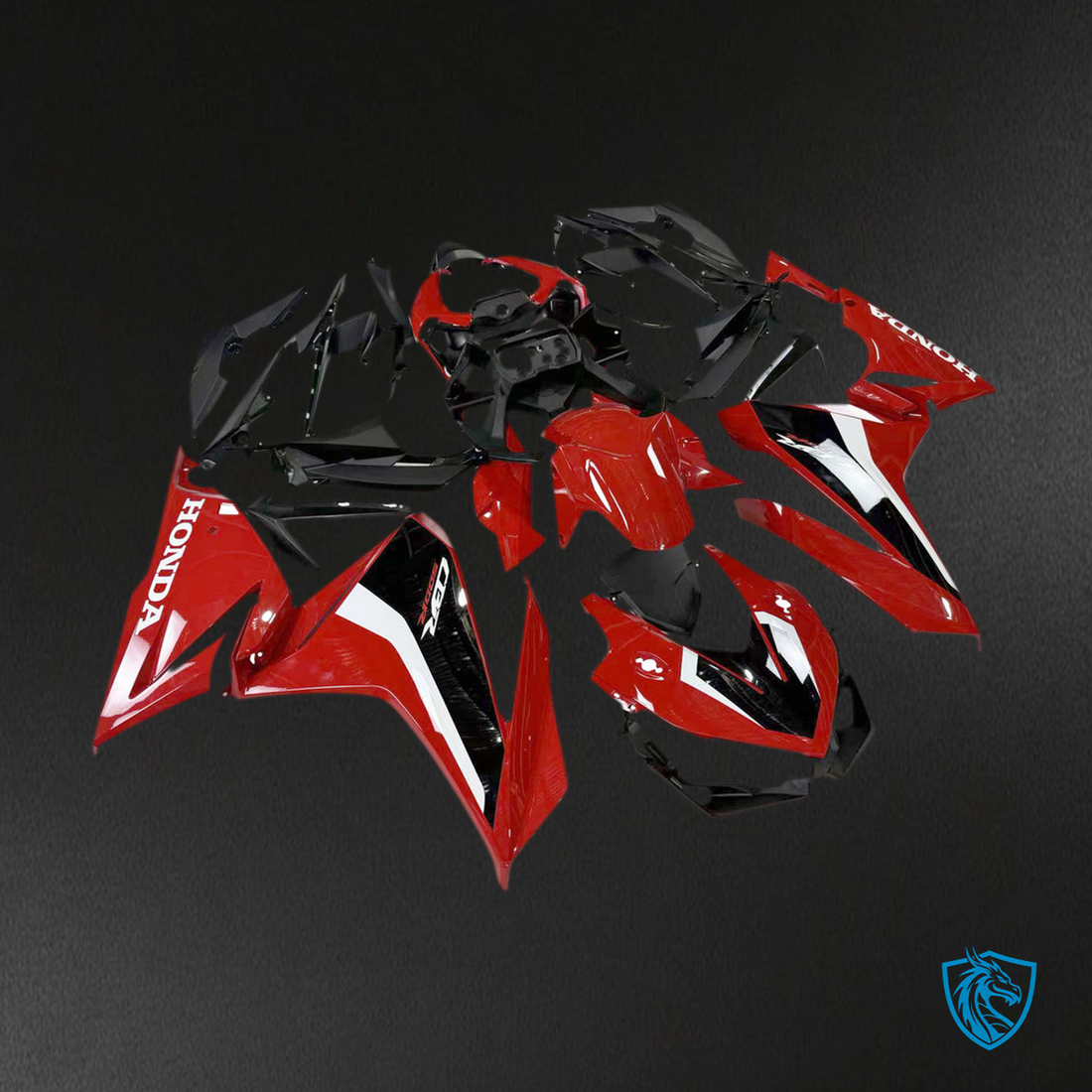 Honda CBR500R (2019-2021) Fairing Kit - White, Red and Black - ABS Bodywork