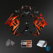 Black & Dark Orange