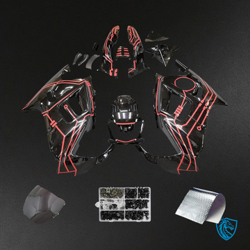 Honda CBR600 F3 (1997-1998) Black & Red Style 3 - Fairing Kit