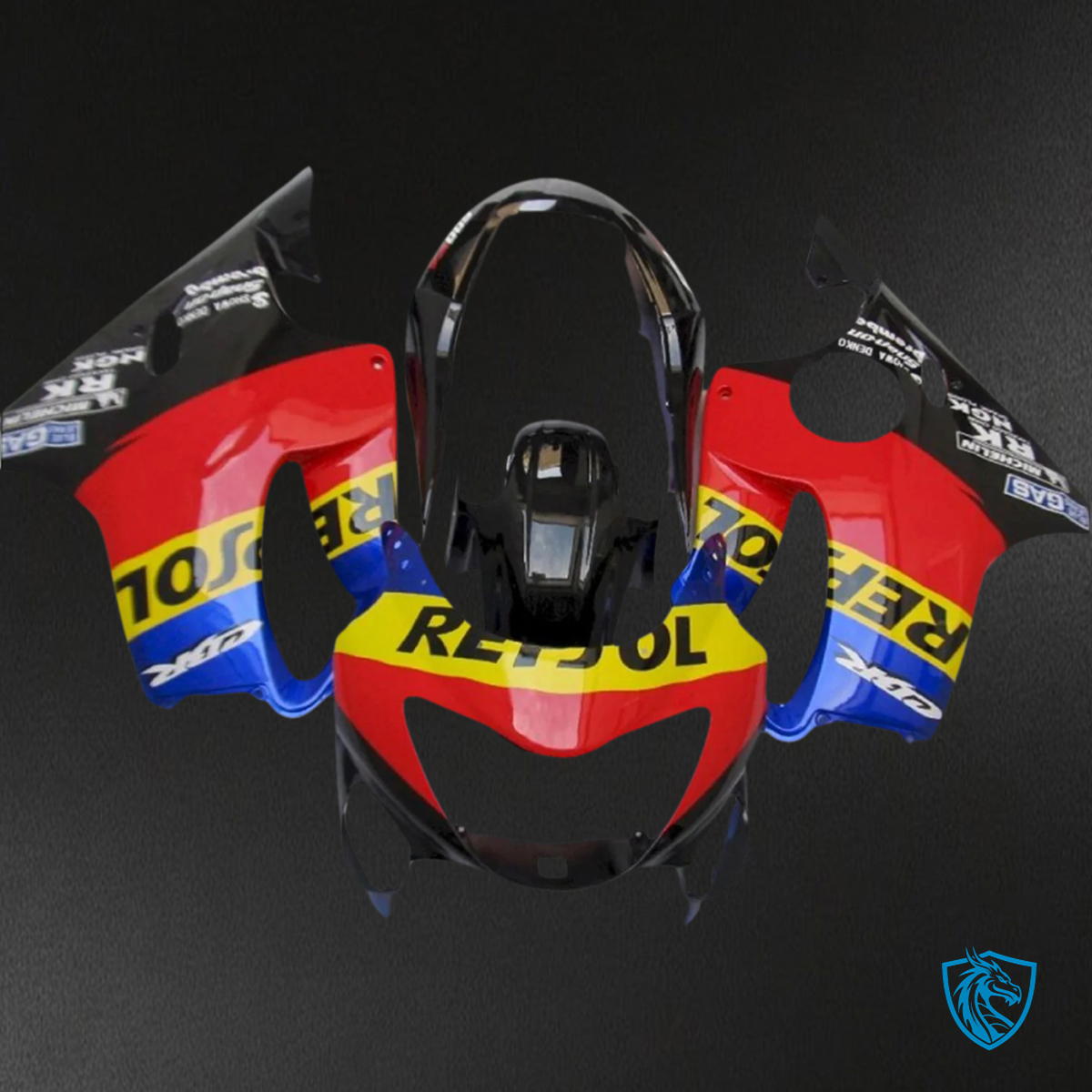 Honda CBR600 F4 (1999-2000) Red Black Blue & Yellow - Fairing Kit