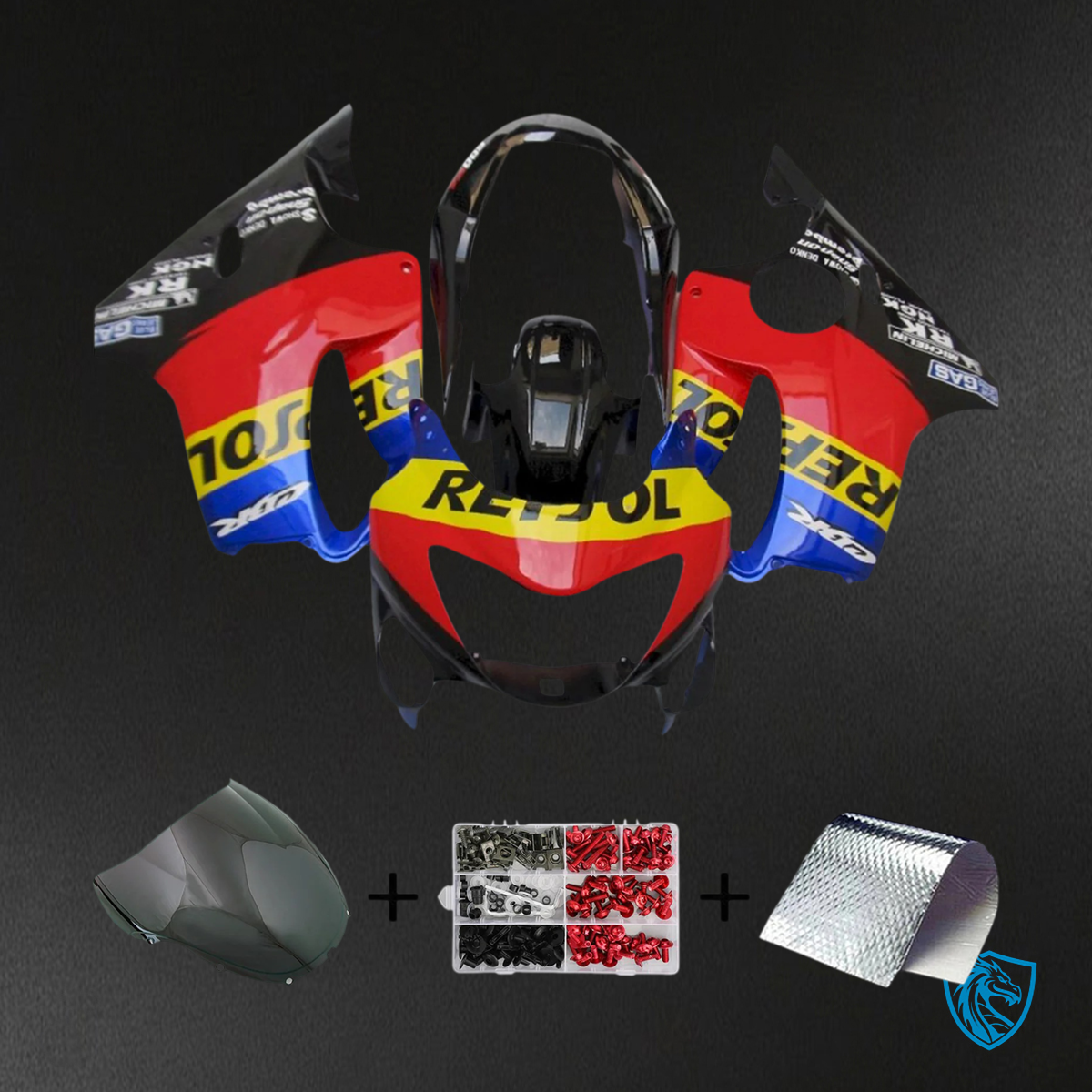 Honda CBR600 F4 (1999-2000) Red Black Blue & Yellow - Fairing Kit