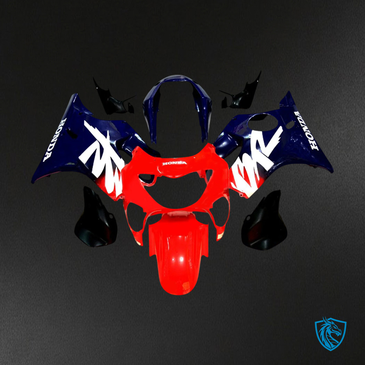 Honda CBR600 F4 (1999-2000) Red & Blue Style1 - Fairing Kit