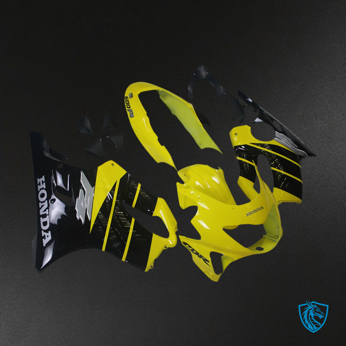 Honda CBR600 F4 (1999-2000) Yellow & Black - Fairing Kit