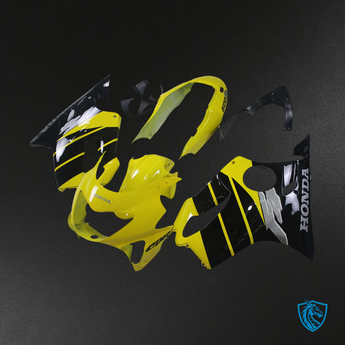Honda CBR600 F4 (1999-2000) Yellow & Black - Fairing Kit