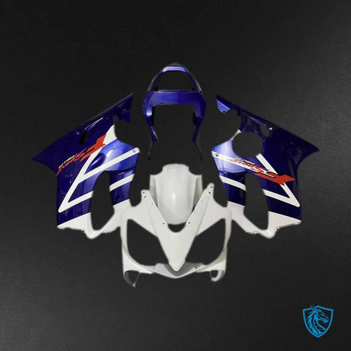 Honda CBR600 F4i (2001-2003) Deep Blue & White Motorcycle - Fairing Kit | ABS Bodywork