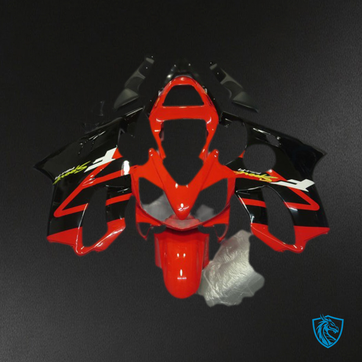 Honda CBR600 F4i (2001-2003) Gloss Black & Red - MERGEment Motorcycle Fairings Kit