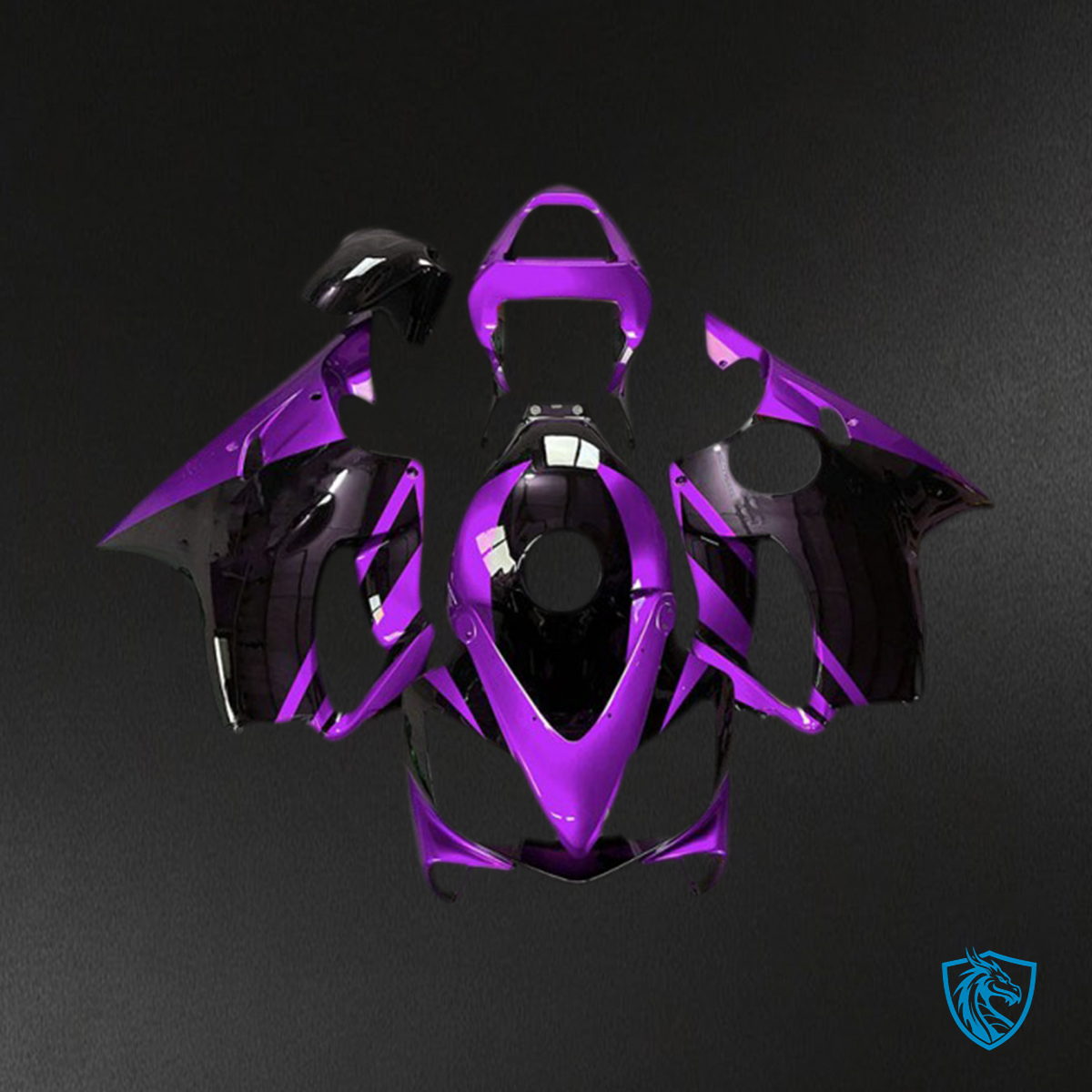 Honda CBR600 F4i (2001-2003) Gloss Purple & Black - Fairing Kit | ABS Bodywork