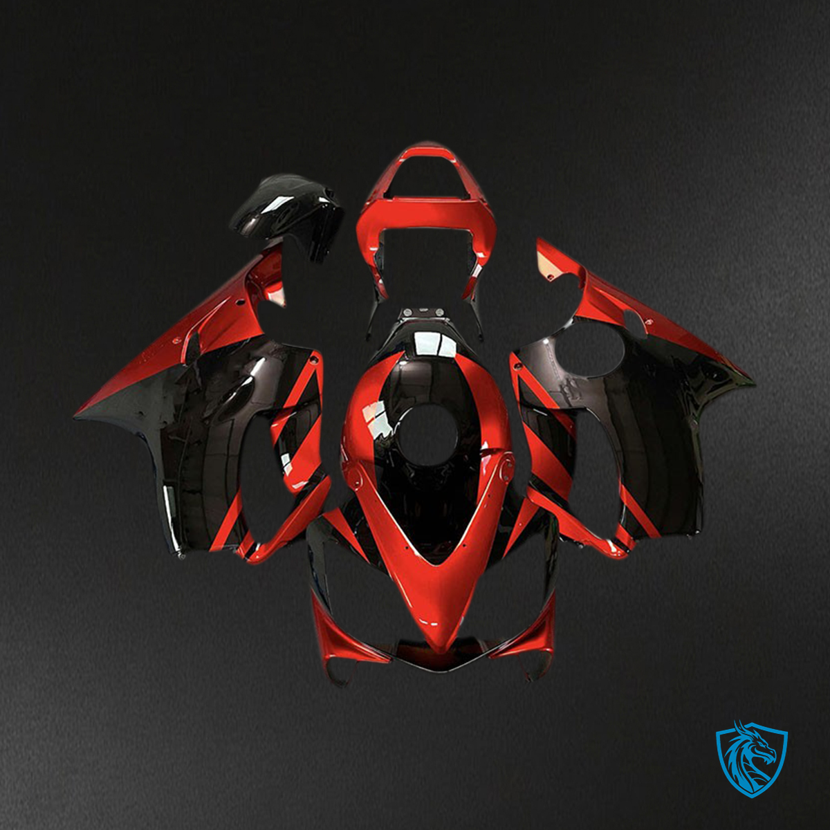 Honda CBR600 F4i (2001-2003) Red & Black Fairing Kit - Aftermarket ABS Bodywork