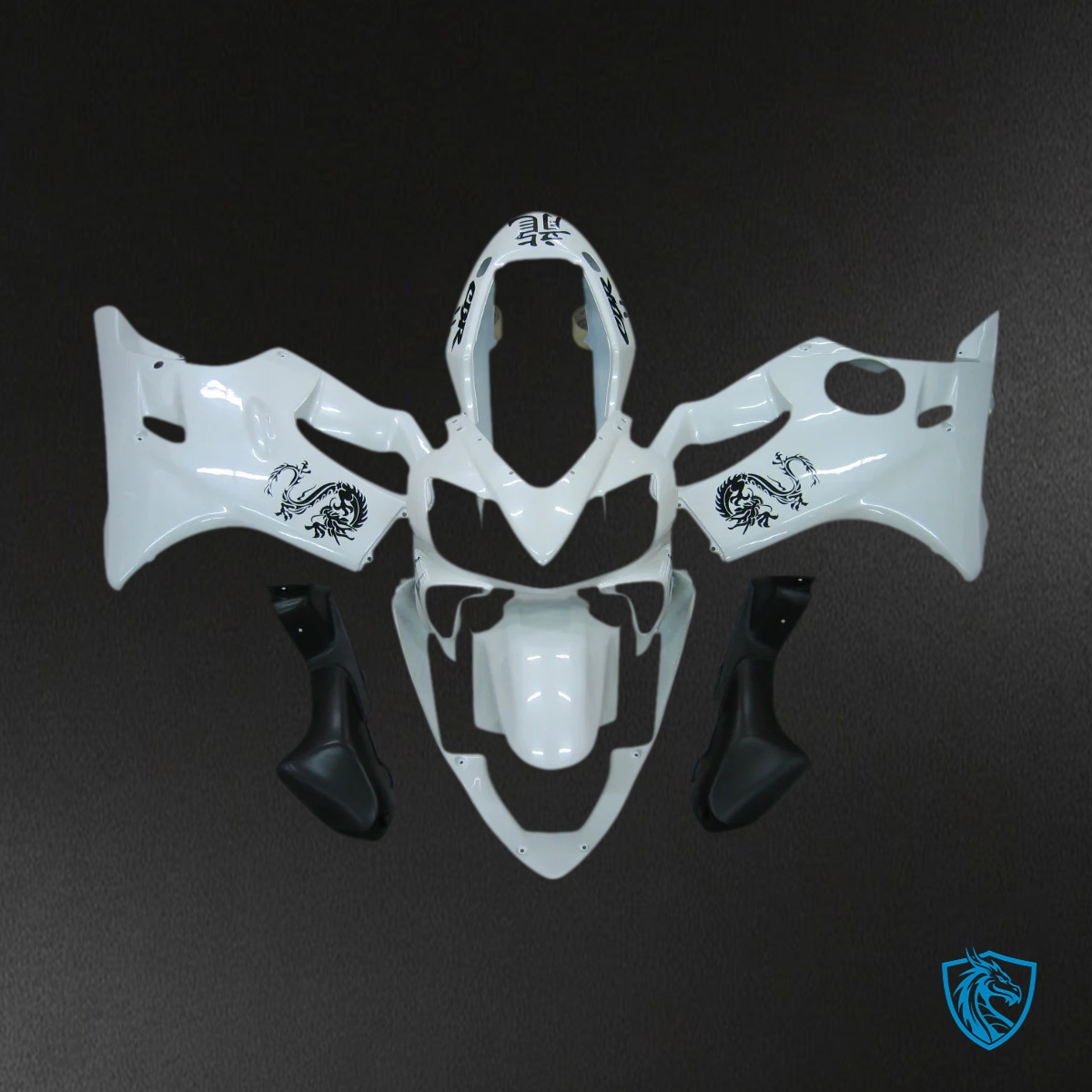 Honda CBR600 F4i (2001-2003) White & Black - Fairing Kit