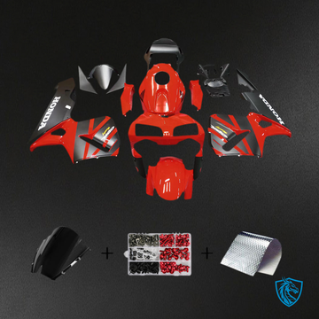 Honda CBR600RR (2003-2004) Red & Black Racing Generic - Custom ABS Fairing Kit
