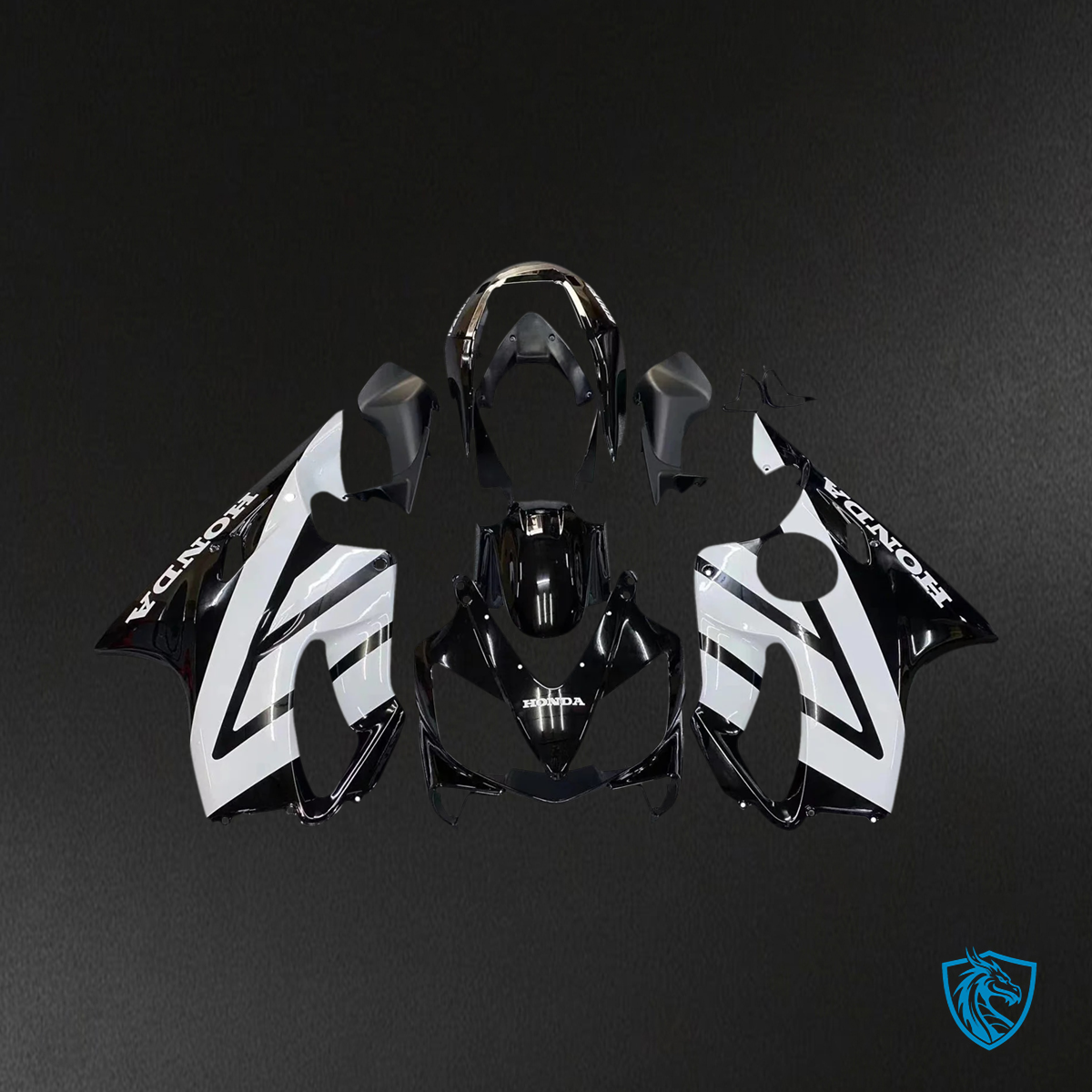 Honda CBR600 F4i (2004-2007) Black & White - Fairing Kit