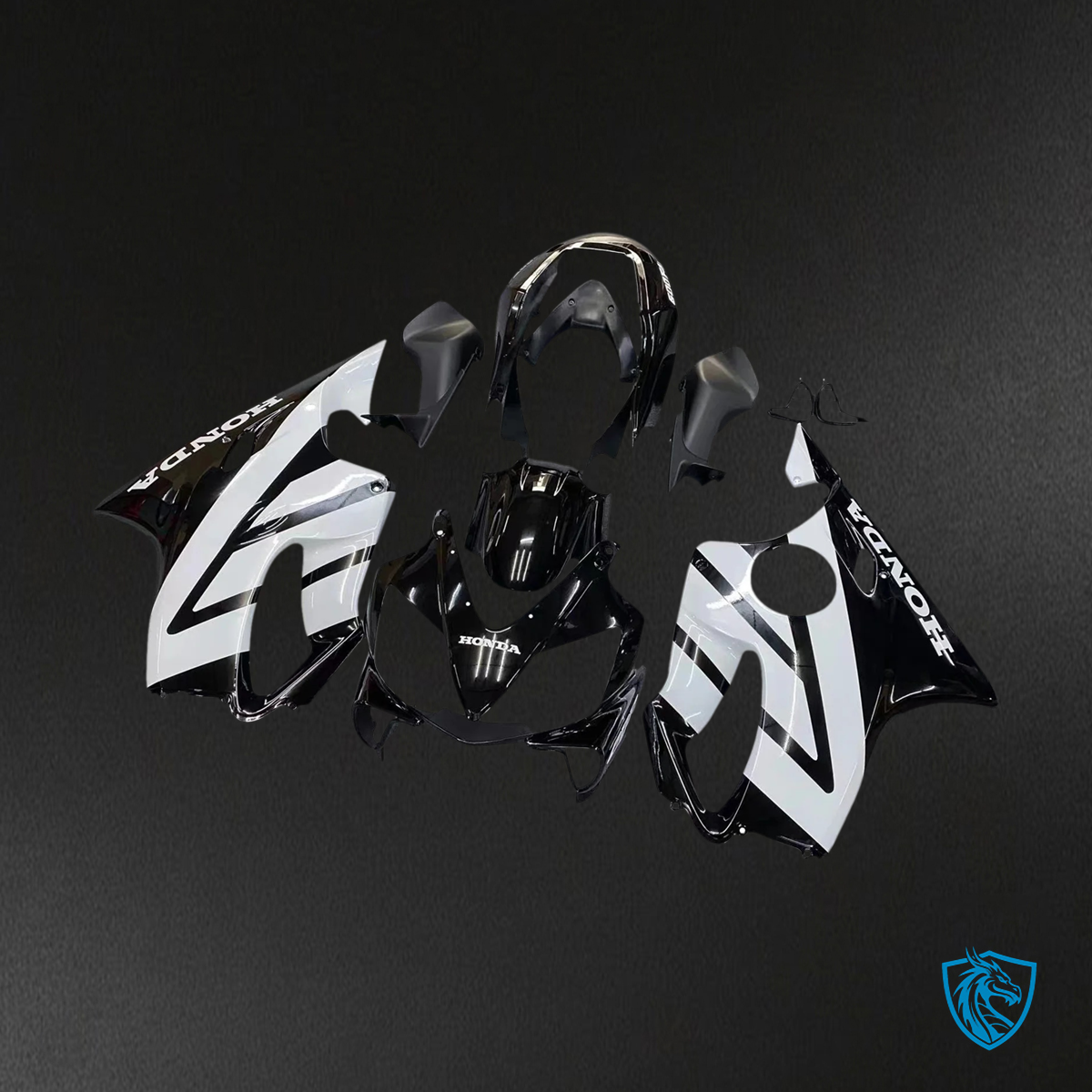 Honda CBR600 F4i (2004-2007) Black & White - Fairing Kit