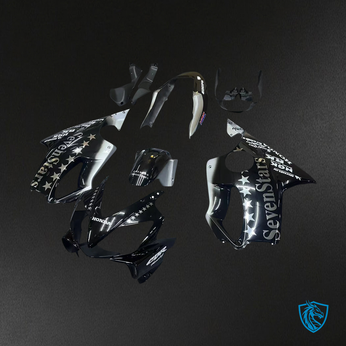 Honda CBR600 F4i (2004-2007) Black with Logo - Fairing Kit