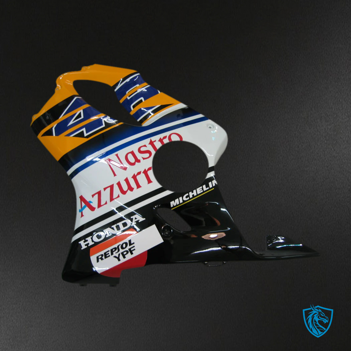 Honda CBR600 F4i (2004-2007) Blue & Yellow with Logo Style3 - Fairing Kit