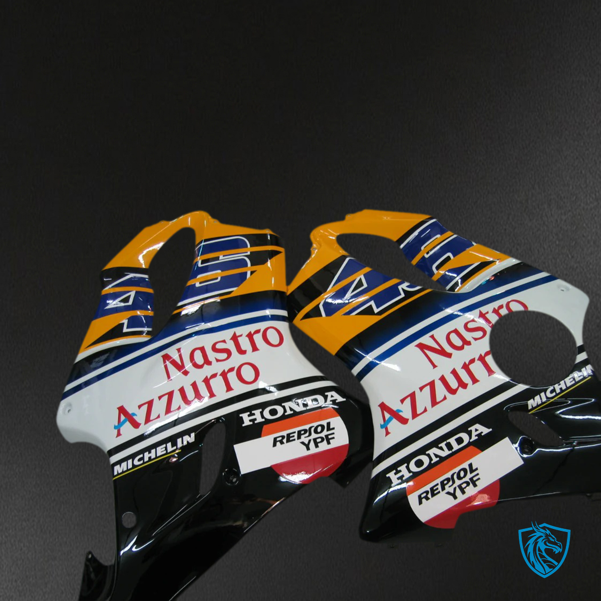 Honda CBR600 F4i (2004-2007) Blue & Yellow with Logo Style3 - Fairing Kit