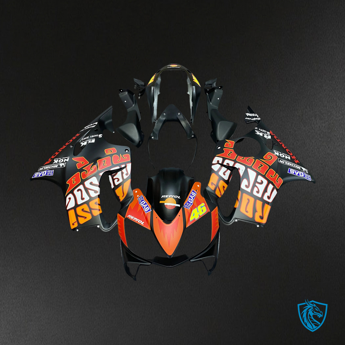 Honda CBR600 F4i (2004-2007) Orange & Red - Fairing Kit