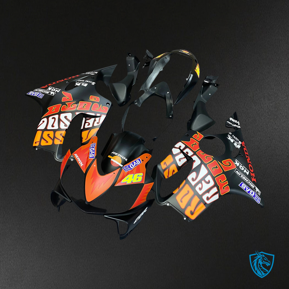 Honda CBR600 F4i (2004-2007) Orange & Red - Fairing Kit