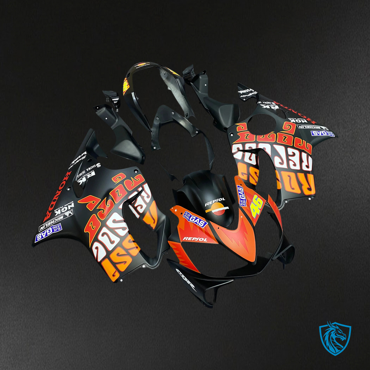 Honda CBR600 F4i (2004-2007) Orange & Red - Fairing Kit