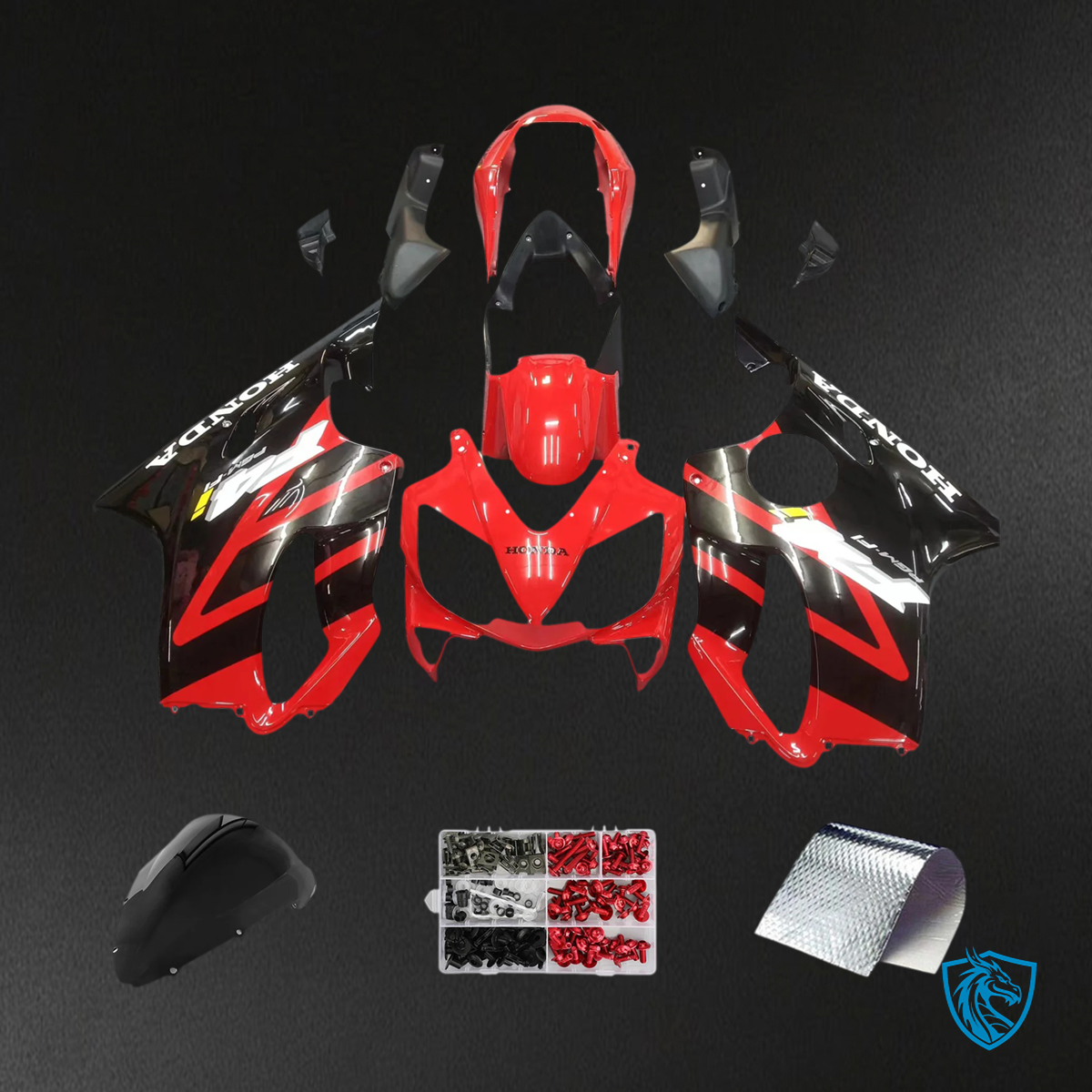 Honda CBR600 F4i (2004-2007) Red & Black - Fairing Kit