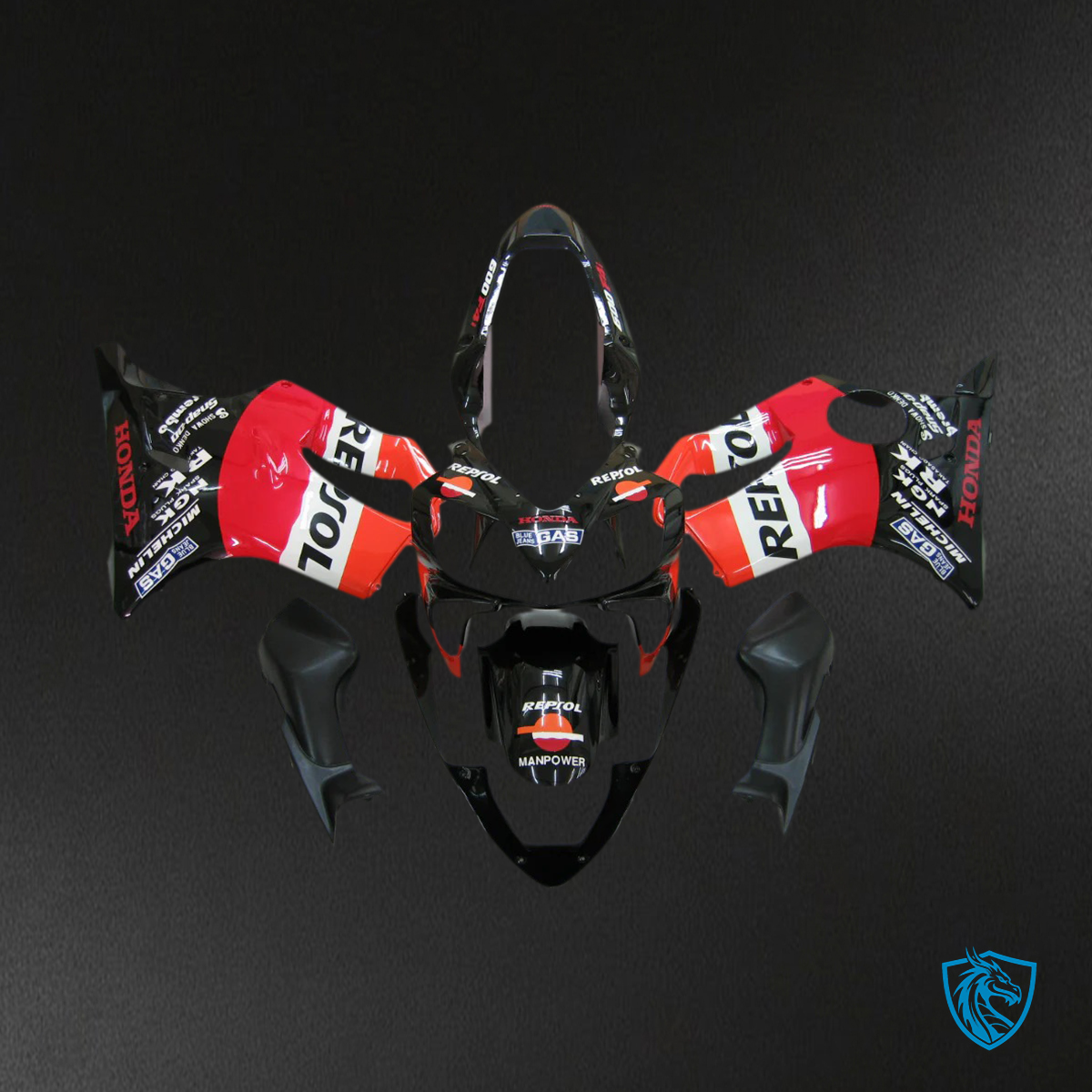 Honda CBR600 F4i (2004-2007) Red & Orange Repjol - Fairing Kit