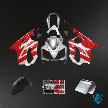 Honda CBR600 F4i (2004-2007) Red & Silver - Fairing Kit