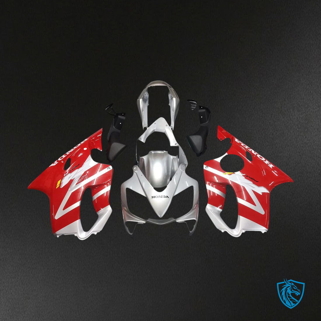 Honda CBR600 F4i (2004-2007) Red & Silver - Fairing Kit