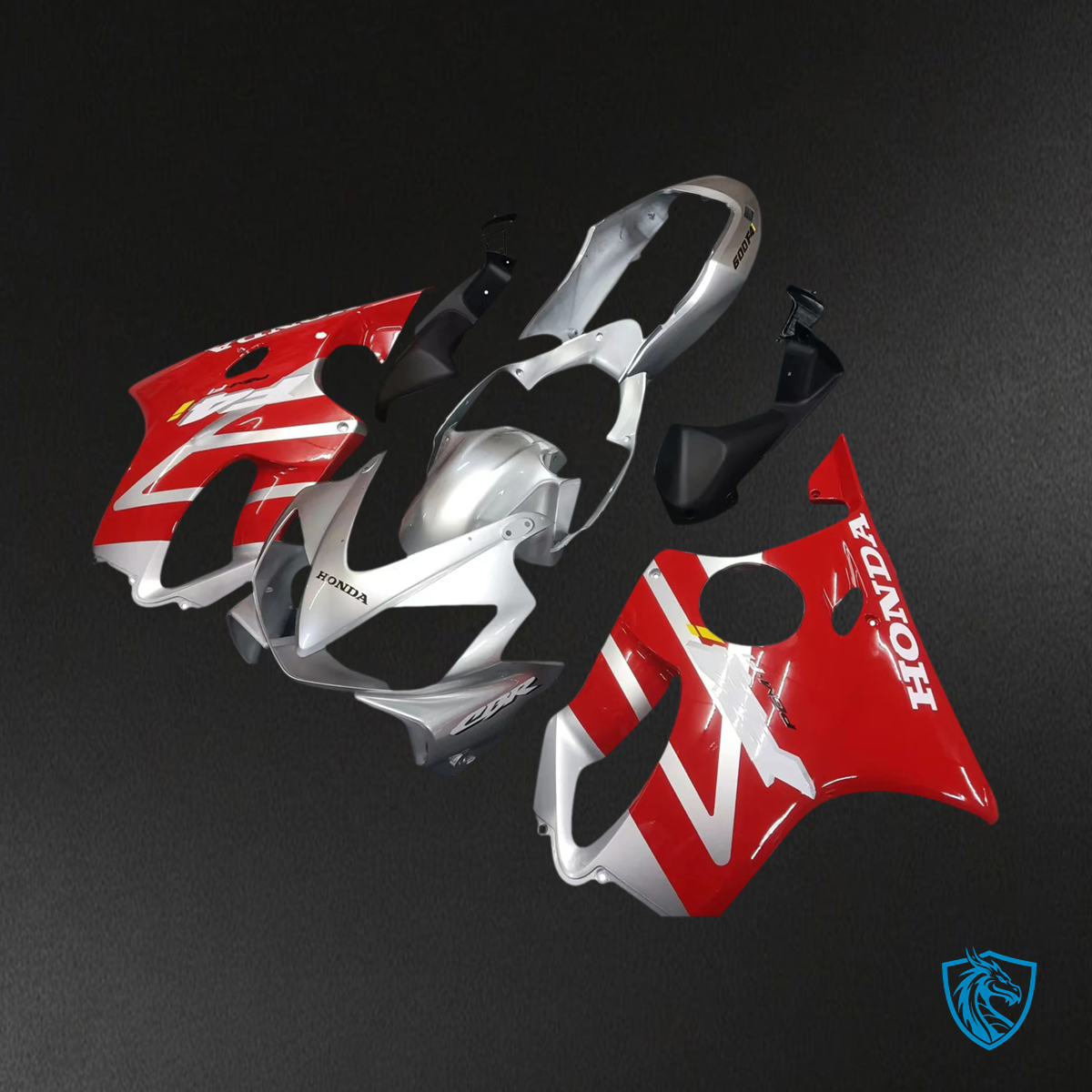 Honda CBR600 F4i (2004-2007) Red & Silver - Fairing Kit