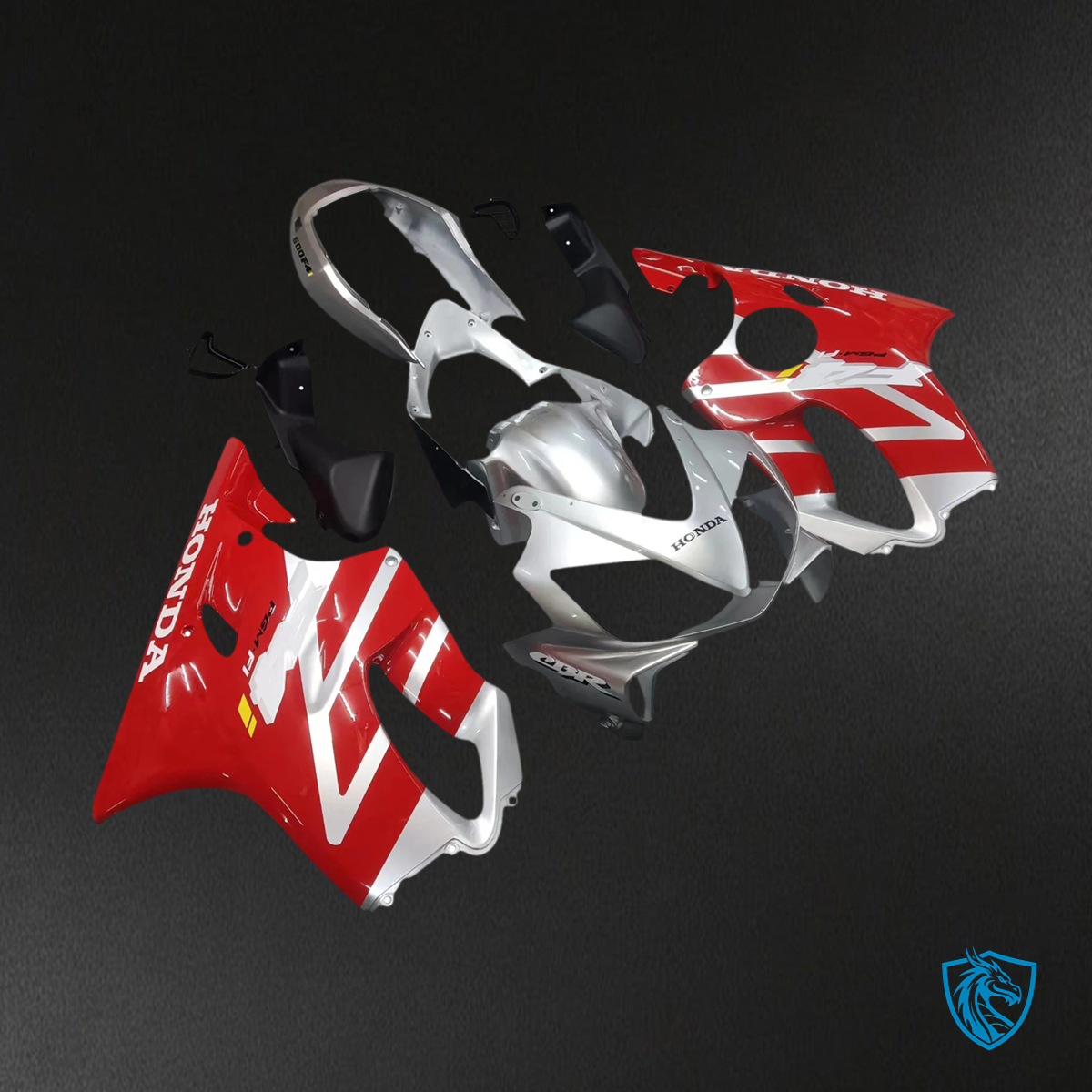 Honda CBR600 F4i (2004-2007) Red & Silver - Fairing Kit