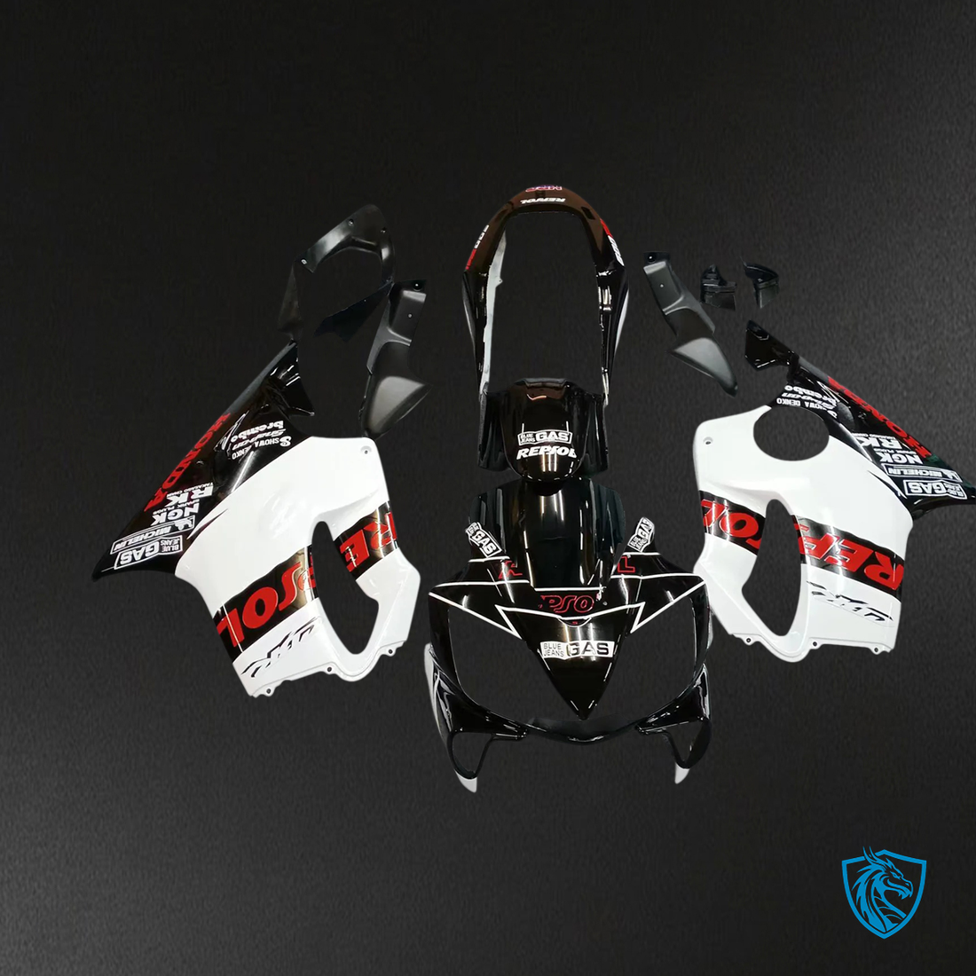 Honda CBR600 F4i (2004-2007) White & Black - Fairing Kit