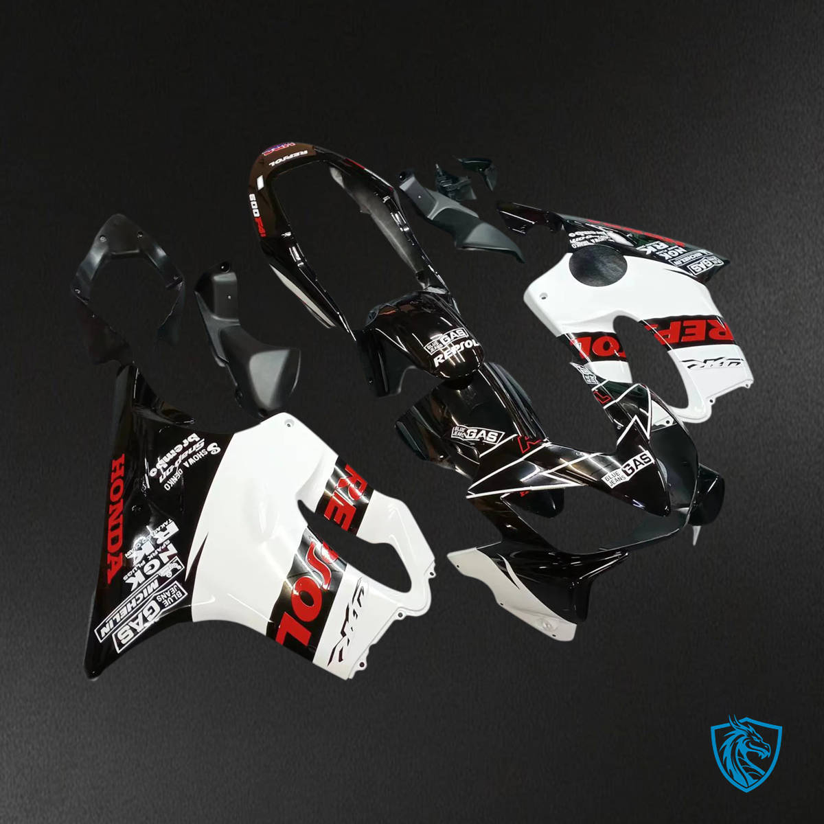 Honda CBR600 F4i (2004-2007) White & Black - Fairing Kit